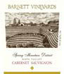 Label for Barnett Vineyards
