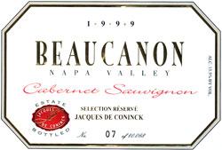 Wine Label for Beaucanon Estate