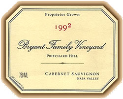 Wine Label for Bryant Family Vineyard