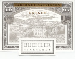 Wine Label for Buehler Vineyards