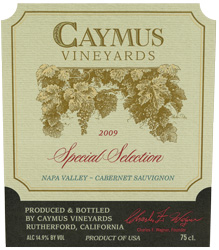 Wine Label for Caymus Vineyards