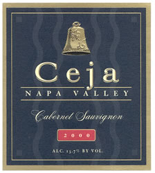 Wine Label  for Ceja Vineyards