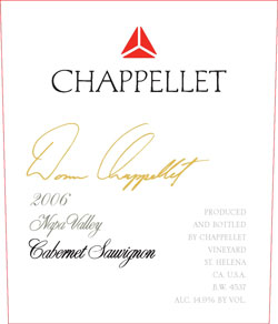 Wine Label for Chappellet Vineyard and Winery
