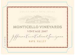 Wine Label for Monticello Vineyards