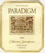 Label for Paradigm Winery