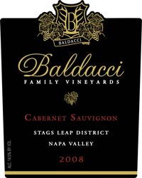 Wine Label for Baldacci Family Vineyards