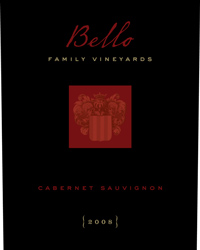 Wine Label for Bello Family Vineyards