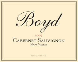 Wine Label for Boyd Family Vineyards