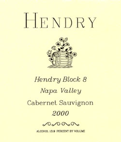 Wine Label for Hendry