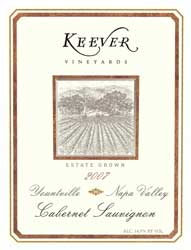 Wine Label for Keever Vineyards