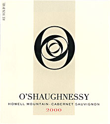 Wine Label for O'Shaughnessy Estate Winery
