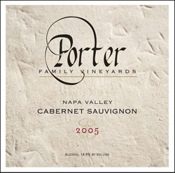Wine Label for Porter Family Vineyards