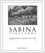 Label for Sabina Vineyards