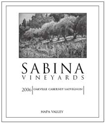 Wine Label for Sabina Vineyards
