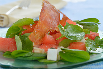 Watermelon and Watercress Salad with Ricotta Salata