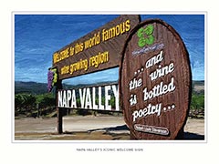 Napa Valley Welcome Sign Poster
