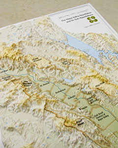 Napa Valley Raised Relief Topo Map